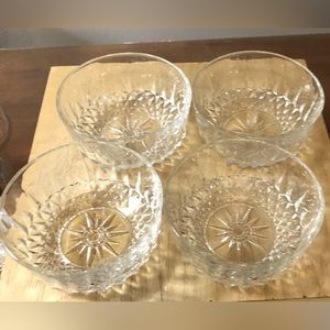 Arcoroc Vintage Crystal Salad/Dessert Bowls Set of 4